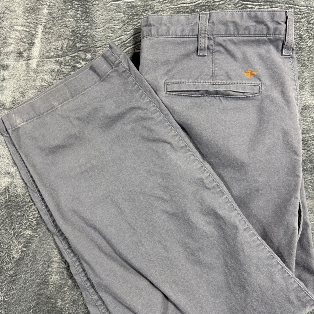 Dockers‎ Chino Pants Mens 40x30 Gray Straight Leg Cotton Blend Stretch Casual